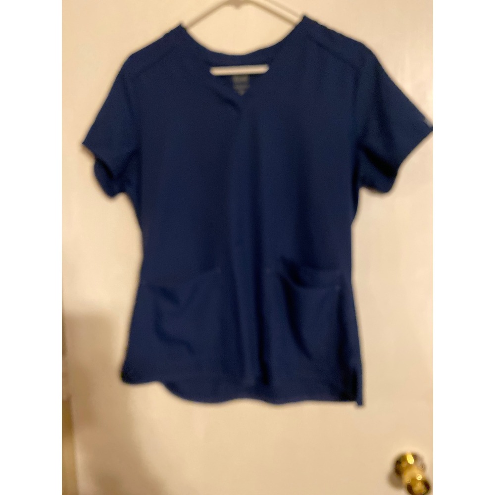 Med Couture Insight Navy Blue V-Neck Scrub Top MC2411 Womens Medium 0715